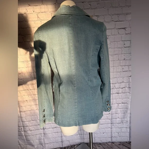 Venessa Scott Denim double breasted denim blazer
